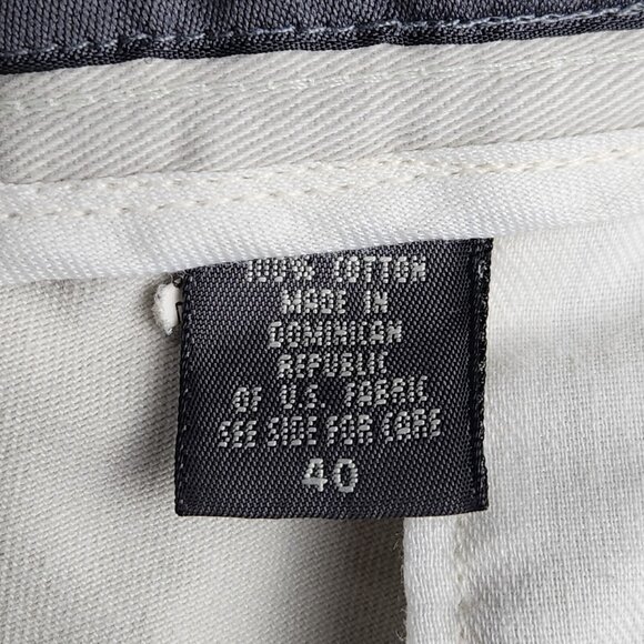 Eddie Bauer Shorts Men 40 Off White Cream Flat Front Chino Cotton Classic Casual - Picture 15 of 16